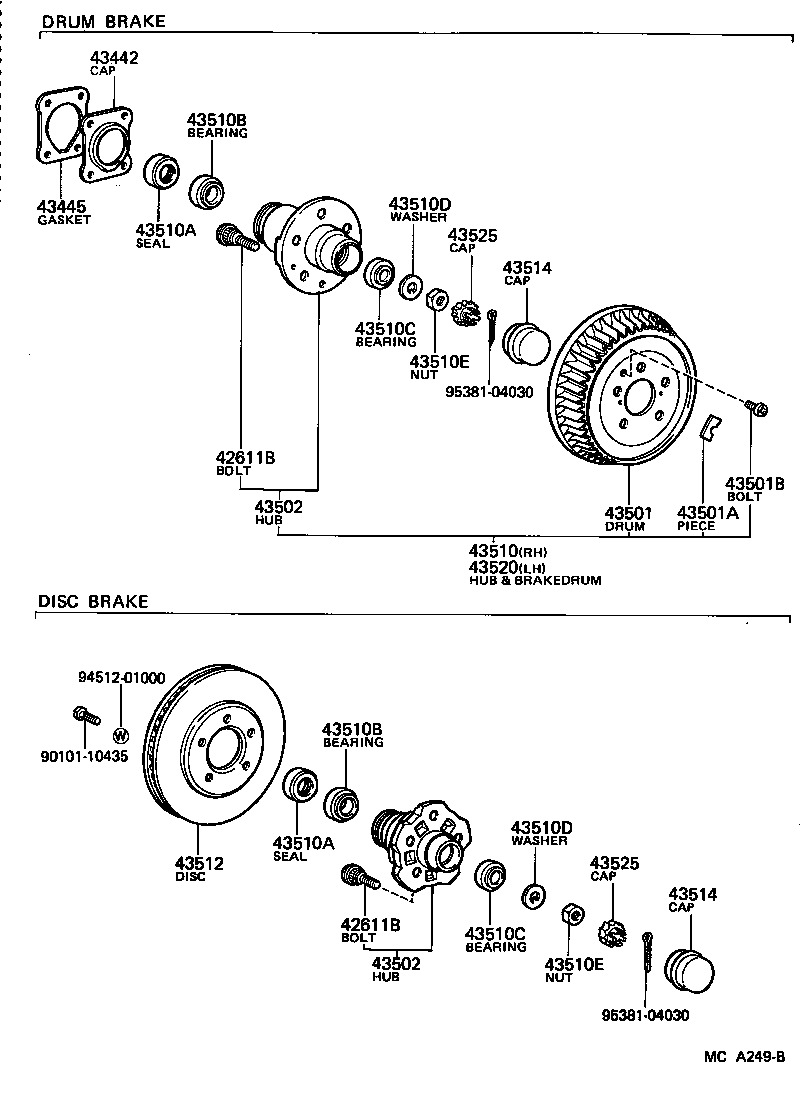  CROWN |  FRONT AXLE HUB