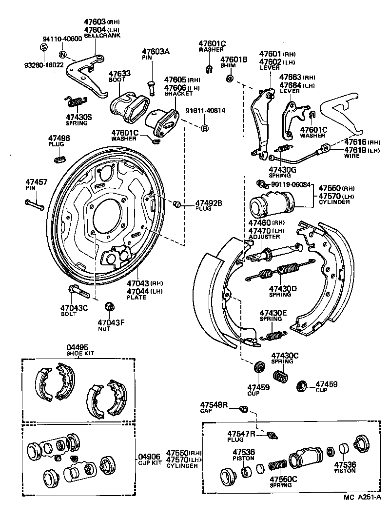  CROWN |  REAR DRUM BRAKE WHEEL CYLINDER BACKING PLATE