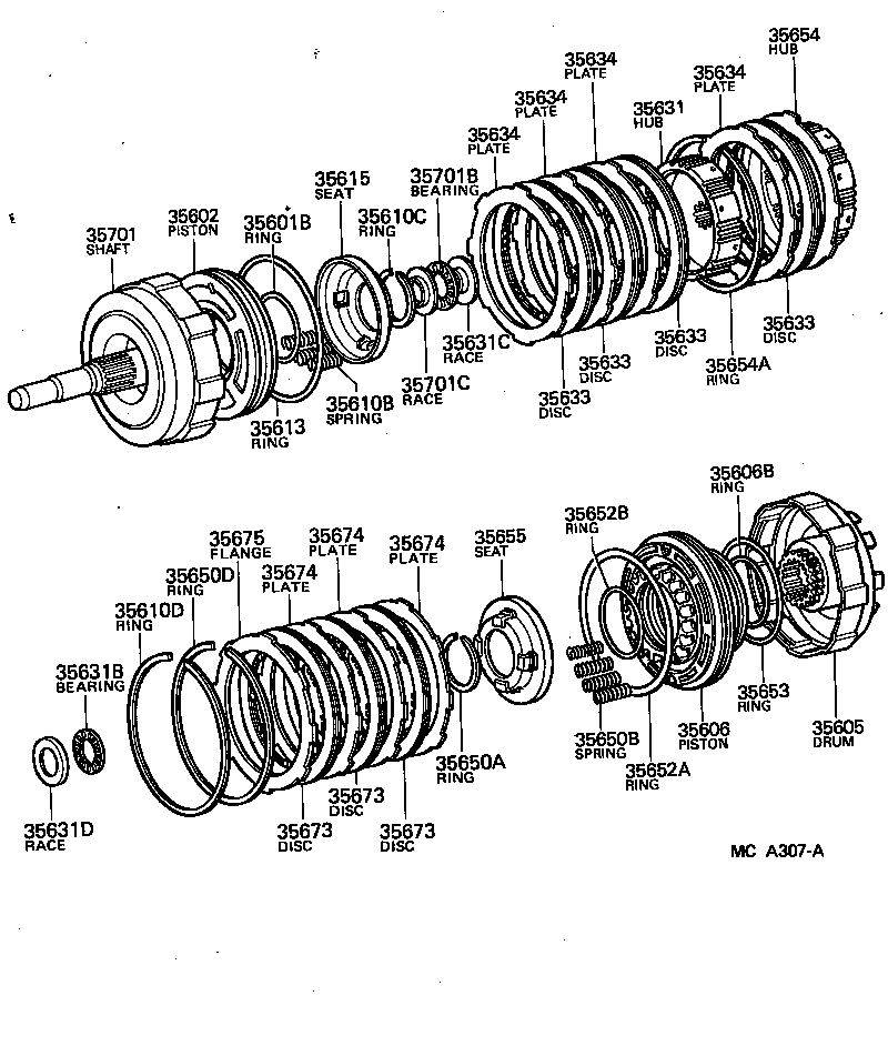 CELICA | BRAKE BAND MULTIPLE DISC CLUTCH ATM