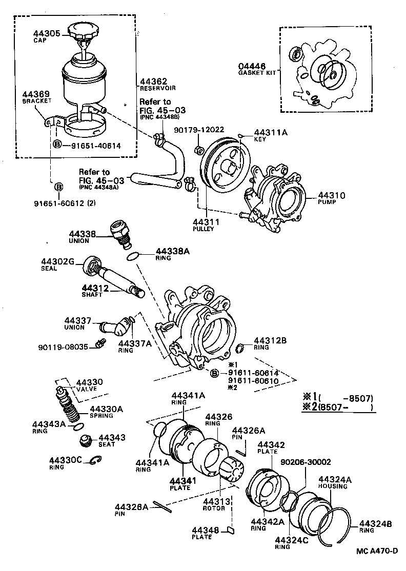  CARINA FF |  VANE PUMP RESERVOIR POWER STEERING