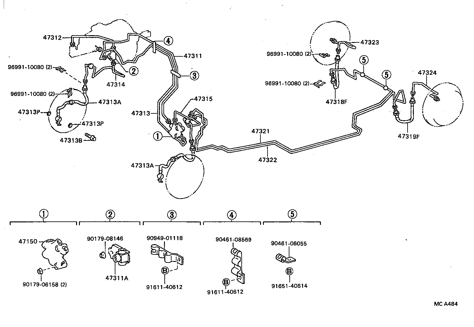  CARINA FF |  BRAKE TUBE CLAMP