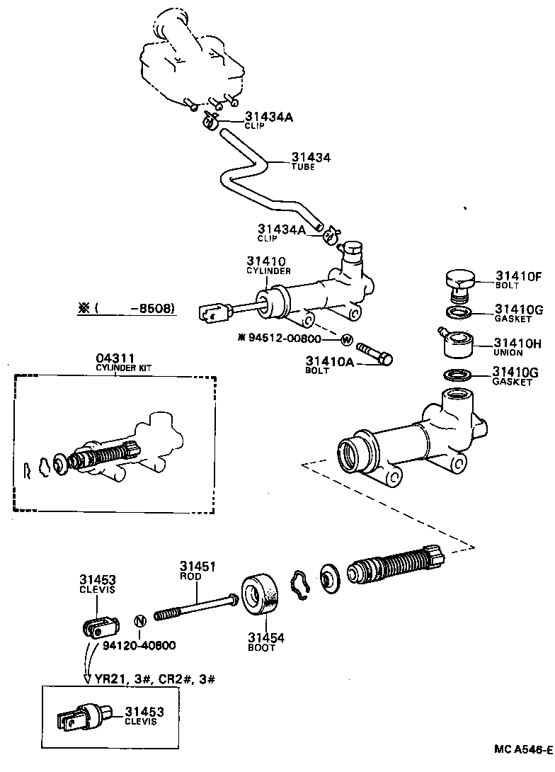  TOWN MASTERACE V WG |  CLUTCH MASTER CYLINDER