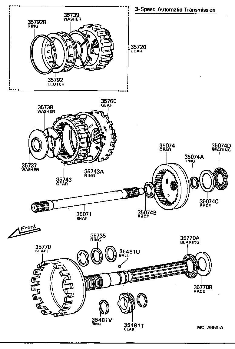  LITE TOWNACE TRUCK |  PLANETARY GEAR REVERSE PISTON COUNTER GEAR ATM