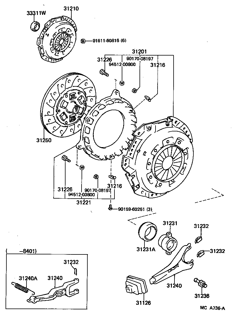  HIACE QUICK DELIVERY |  CLUTCH RELEASE FORK
