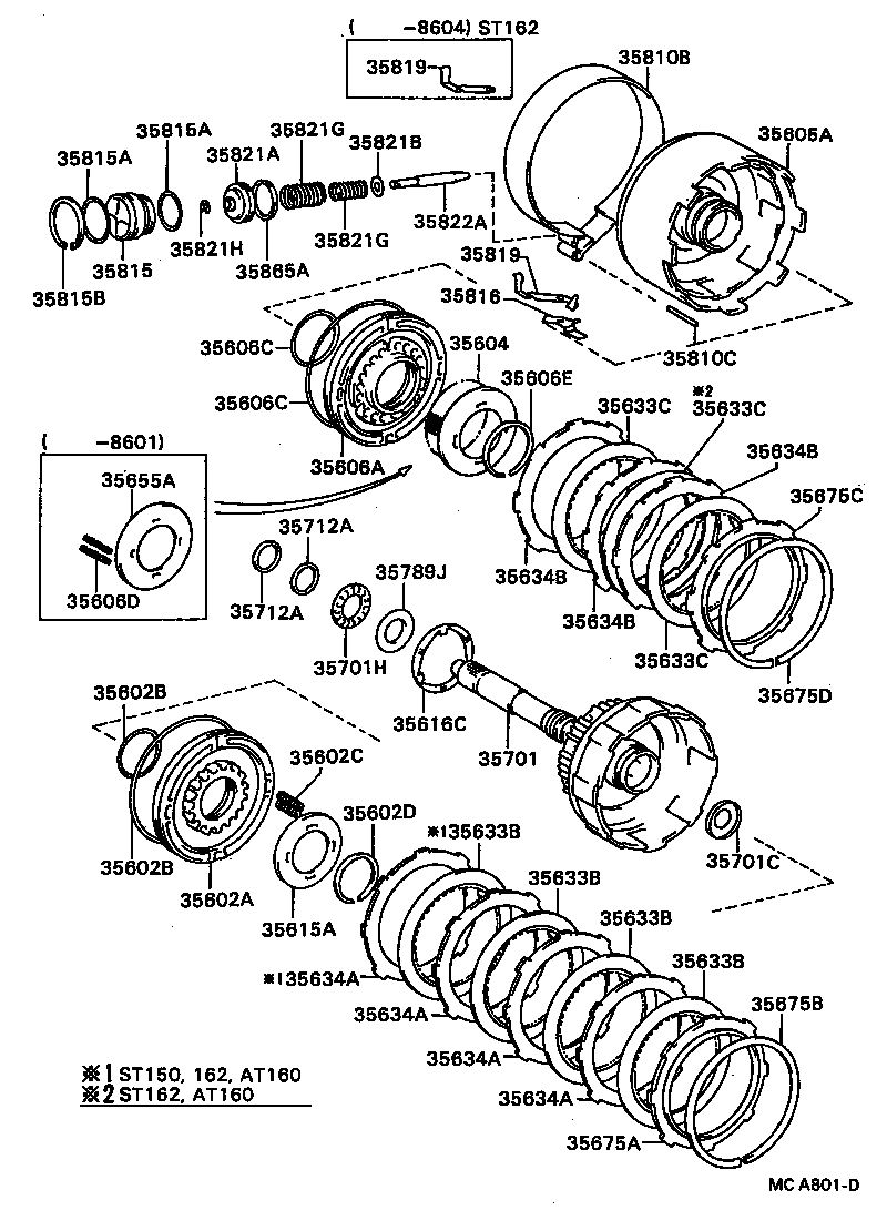  CARINA FF |  BRAKE BAND MULTIPLE DISC CLUTCH ATM