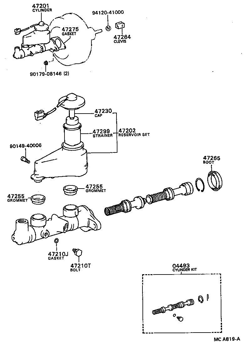  CARINA FF |  BRAKE MASTER CYLINDER