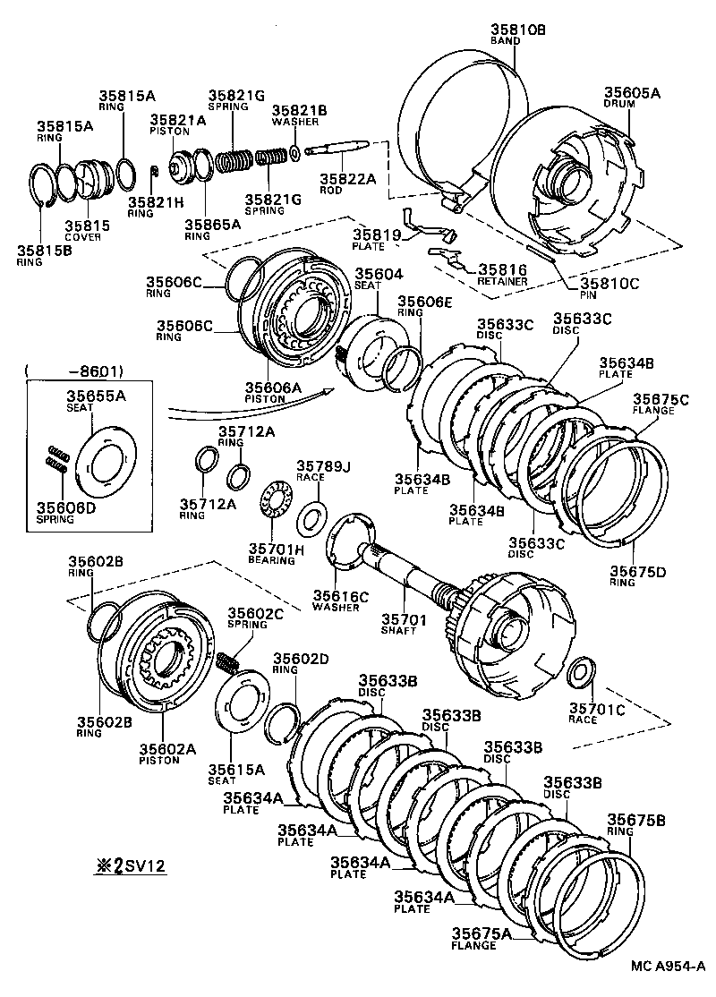  CAMRY VISTA |  BRAKE BAND MULTIPLE DISC CLUTCH ATM