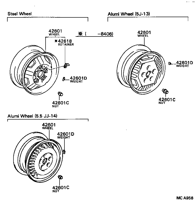  CAMRY VISTA |  DISC WHEEL WHEEL CAP