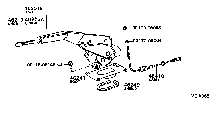  CAMRY VISTA |  PARKING BRAKE CABLE