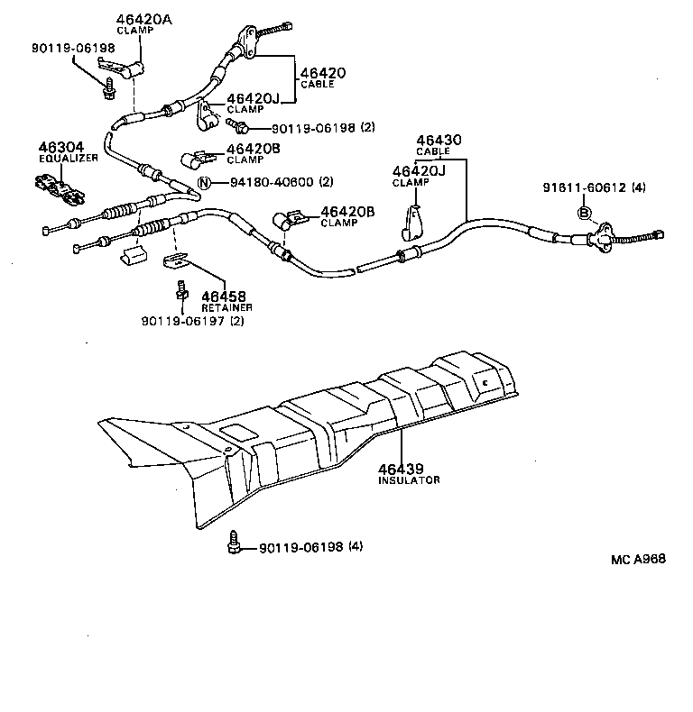  CAMRY VISTA |  PARKING BRAKE CABLE