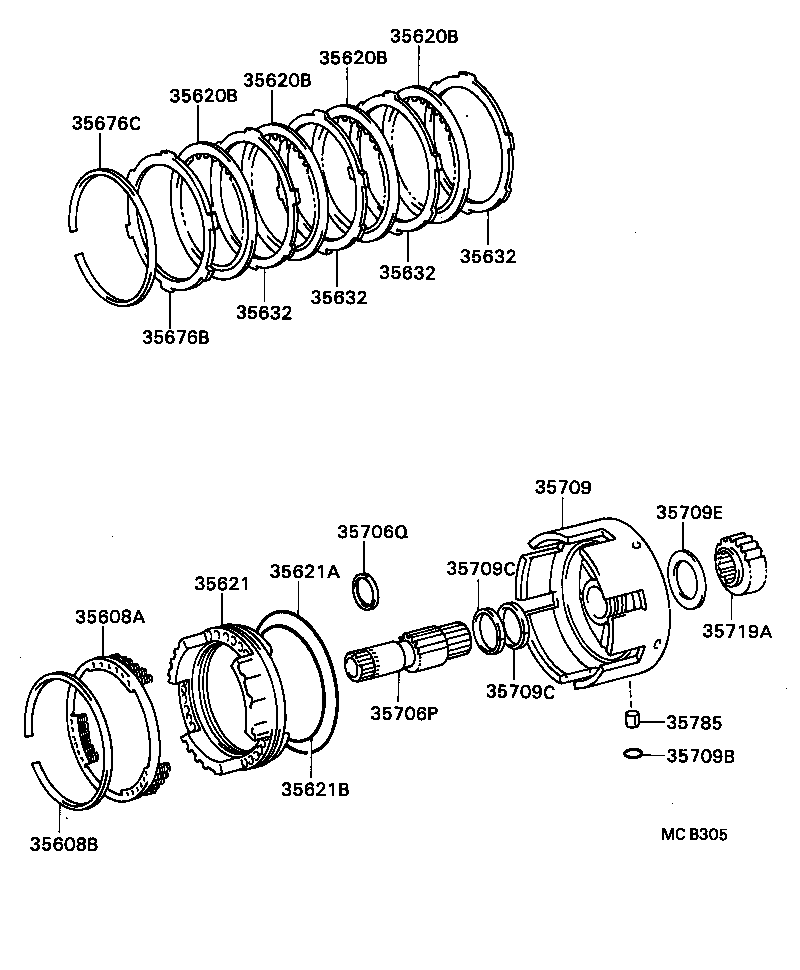  DYNA TOYOACE |  CENTER SUPPORT PLANETARY SUN GEAR ATM