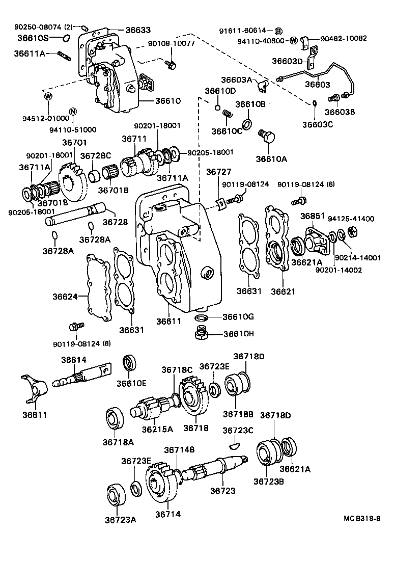  DYNA TOYOACE |  POWER TAKE OFF CASE GEAR