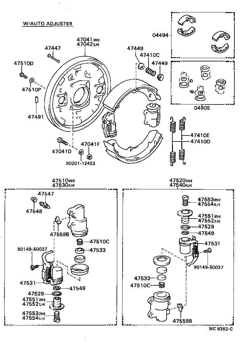  DYNA TOYOACE |  FRONT DRUM BRAKE WHEEL CYLINDER BACKING PLATE