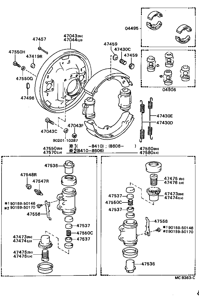  DYNA TOYOACE |  REAR DRUM BRAKE WHEEL CYLINDER BACKING PLATE