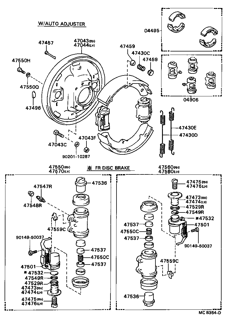  DYNA TOYOACE |  REAR DRUM BRAKE WHEEL CYLINDER BACKING PLATE