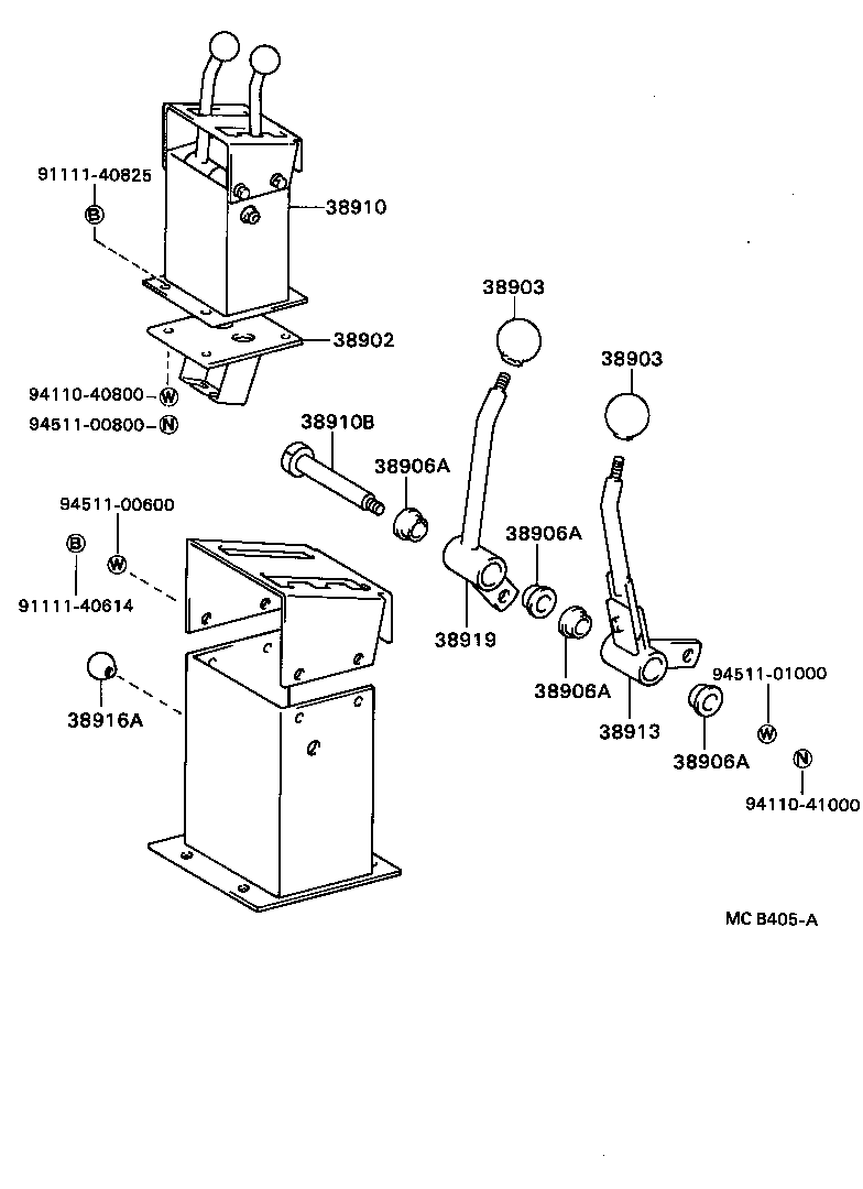  DYNA TOYOACE |  POWER TAKE OFF LEVER LINK