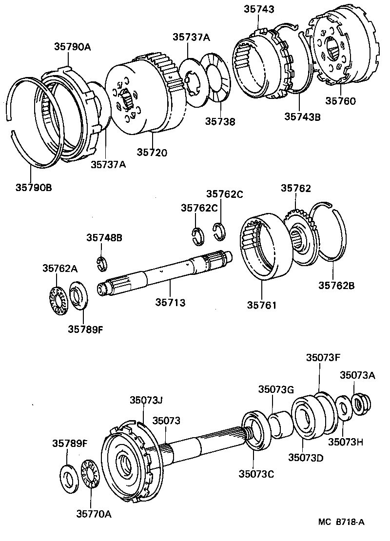  LAND CRUISER VAN |  PLANETARY GEAR REVERSE PISTON COUNTER GEAR ATM