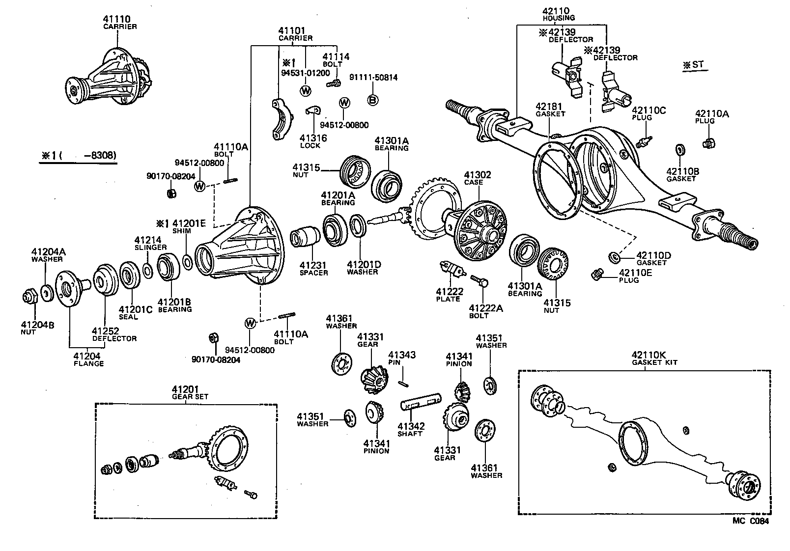  HIACE QUICK DELIVERY |  REAR AXLE HOUSING DIFFERENTIAL
