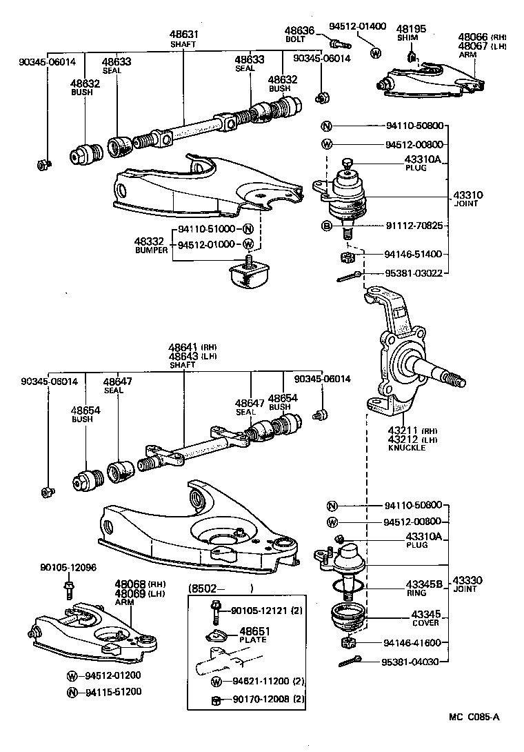  HIACE QUICK DELIVERY |  FRONT AXLE ARM STEERING KNUCKLE