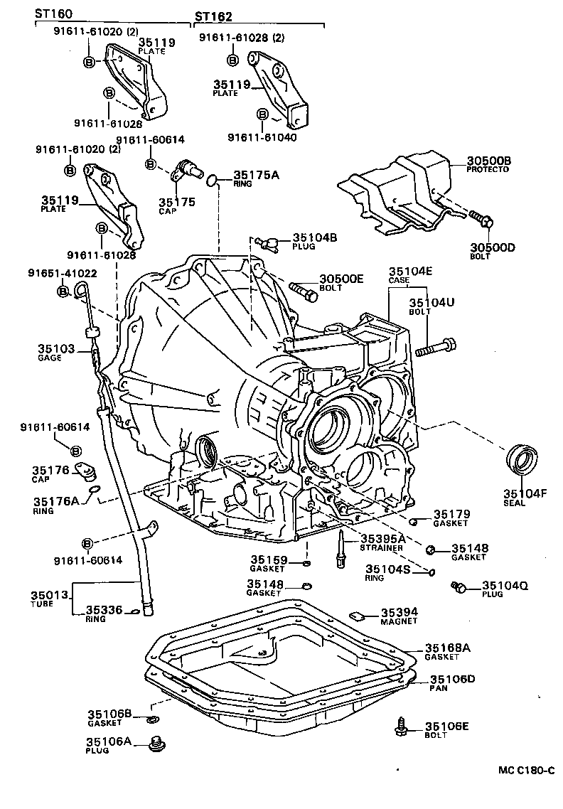  CARINA ED |  TRANSMISSION CASE OIL PAN ATM