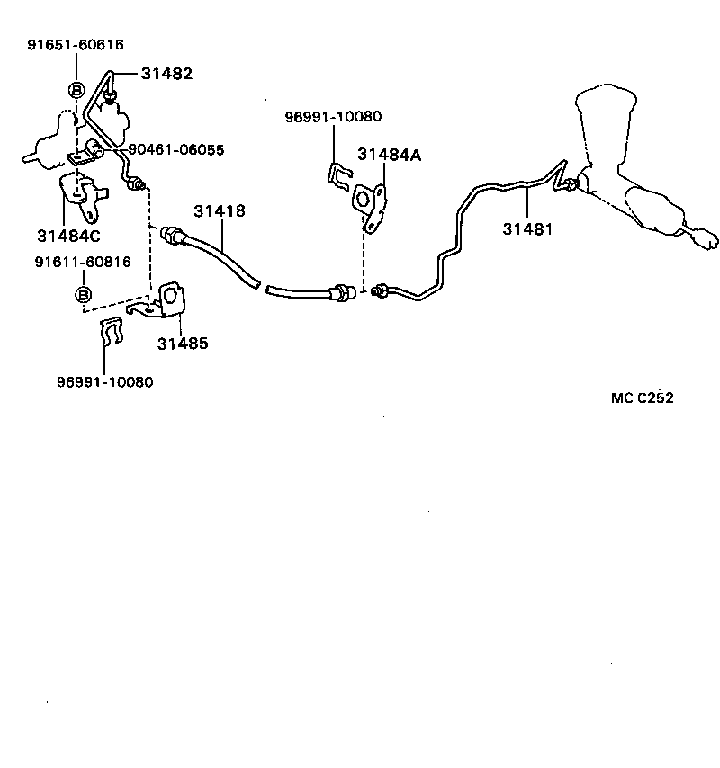 CARINA ED |  CLUTCH PEDAL FLEXIBLE HOSE