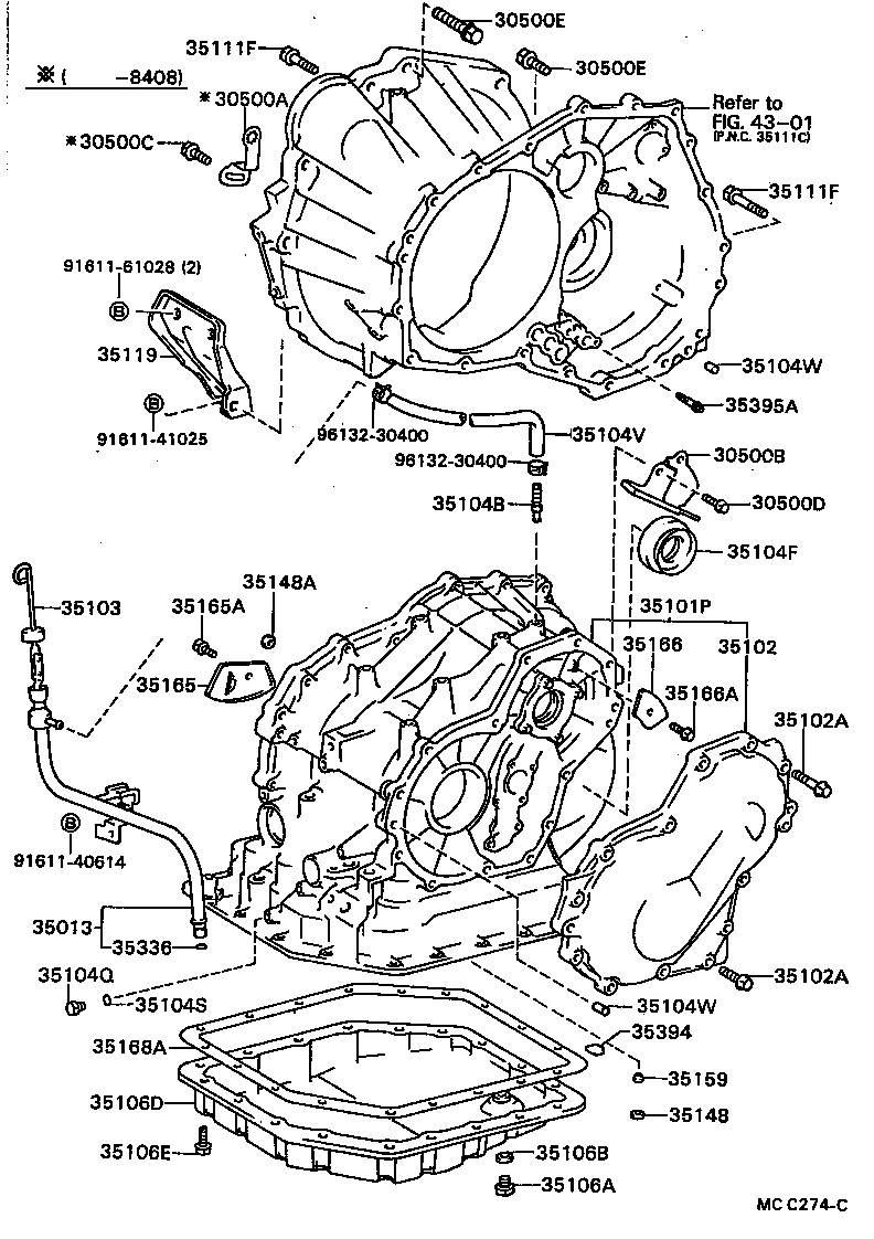  CARINA FF |  TRANSMISSION CASE OIL PAN ATM