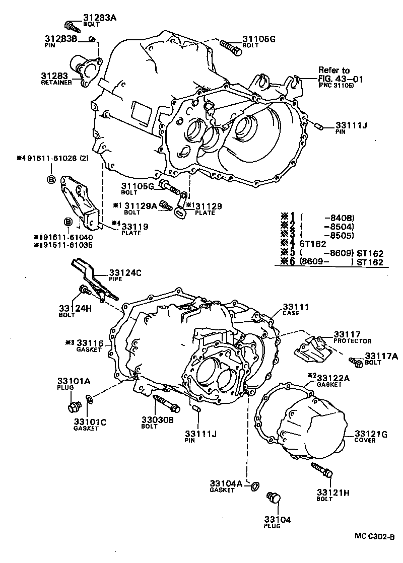  CARINA FF |  CLUTCH HOUSING TRANSMISSION CASE MTM