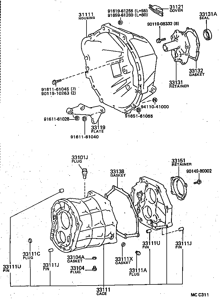  TOWN MASTERACE V WG |  CLUTCH HOUSING TRANSMISSION CASE MTM