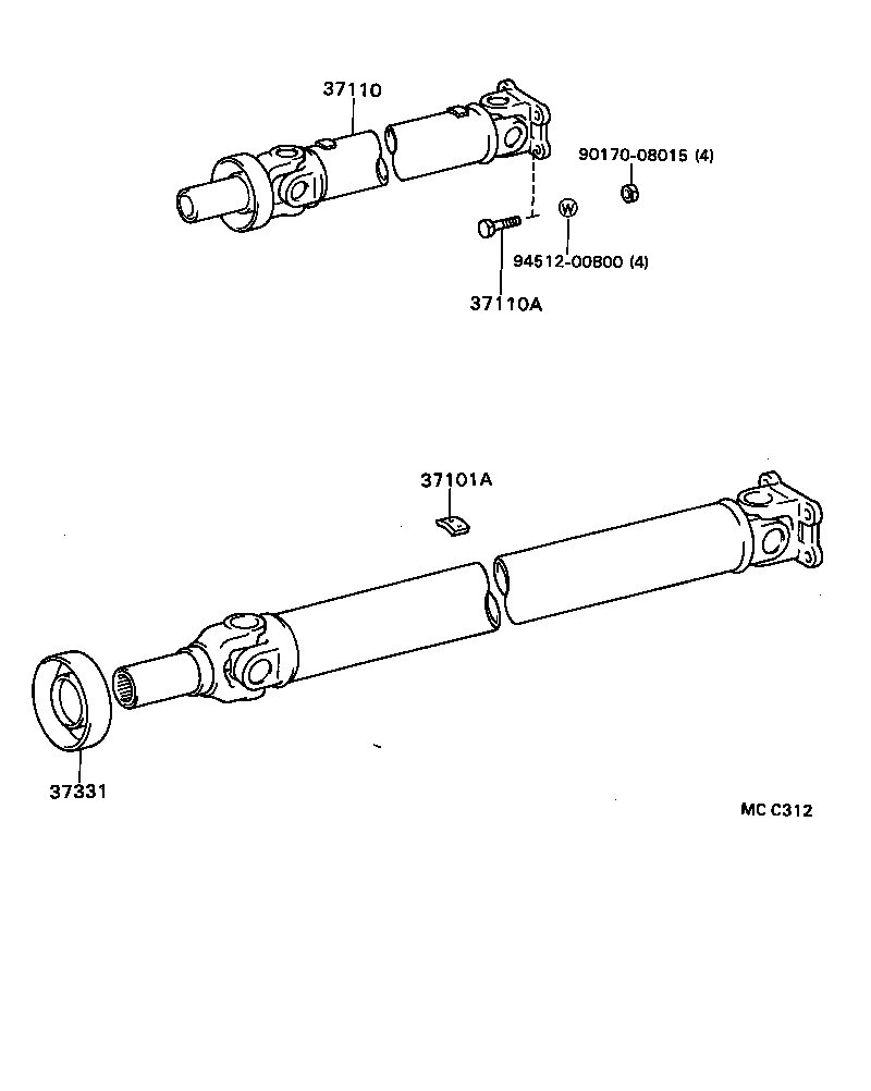  TOWN MASTERACE V WG |  PROPELLER SHAFT UNIVERSAL JOINT