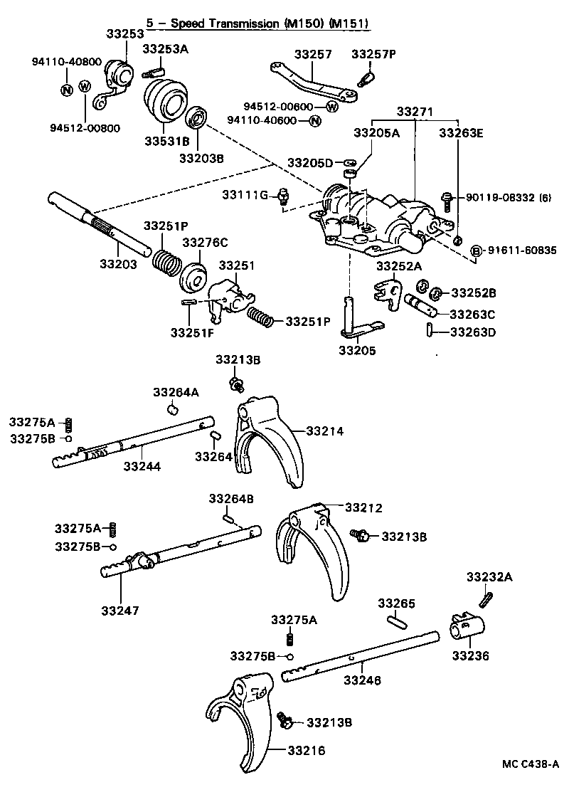  DYNA TOYOACE |  GEAR SHIFT FORK LEVER SHAFT MTM