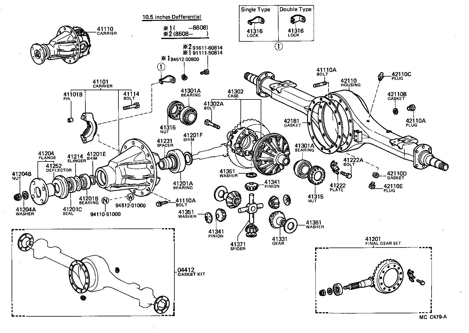  TOYOACE DYNA |  REAR AXLE HOUSING DIFFERENTIAL