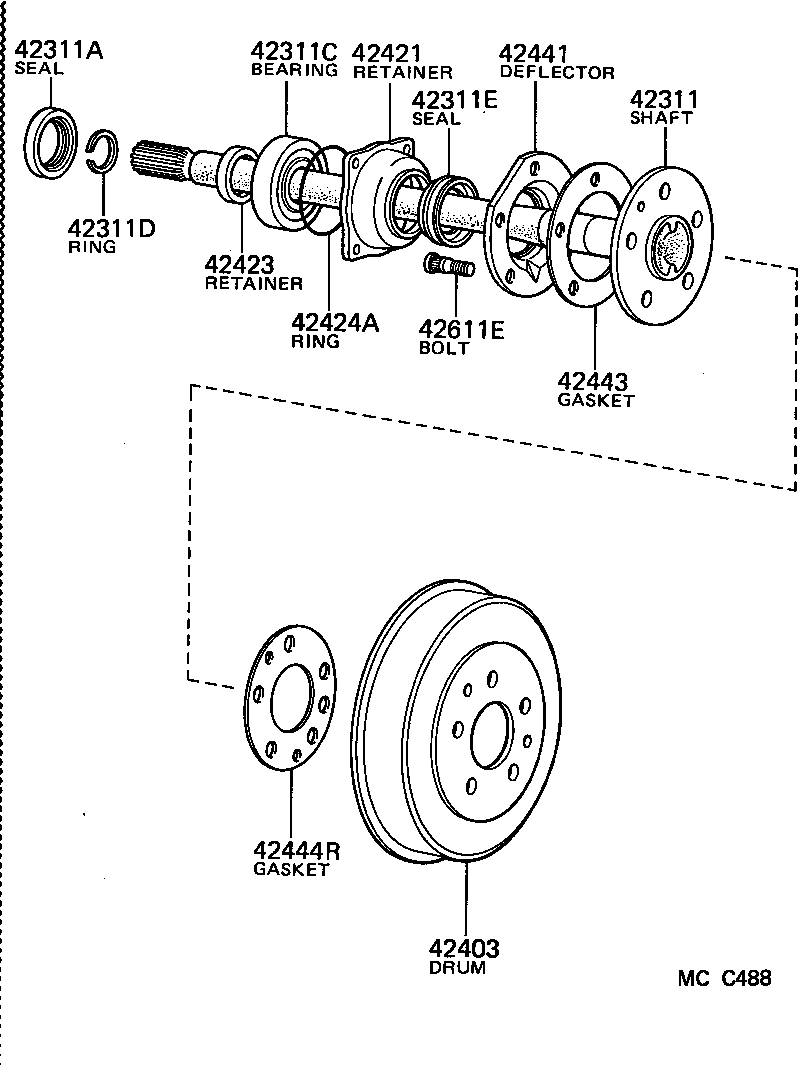  TOYOACE DYNA |  REAR AXLE SHAFT HUB