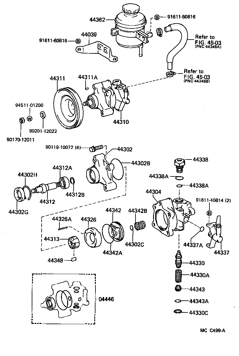  HIACE TRUCK |  VANE PUMP RESERVOIR POWER STEERING