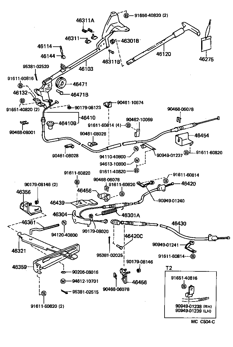  TOYOACE DYNA |  PARKING BRAKE CABLE