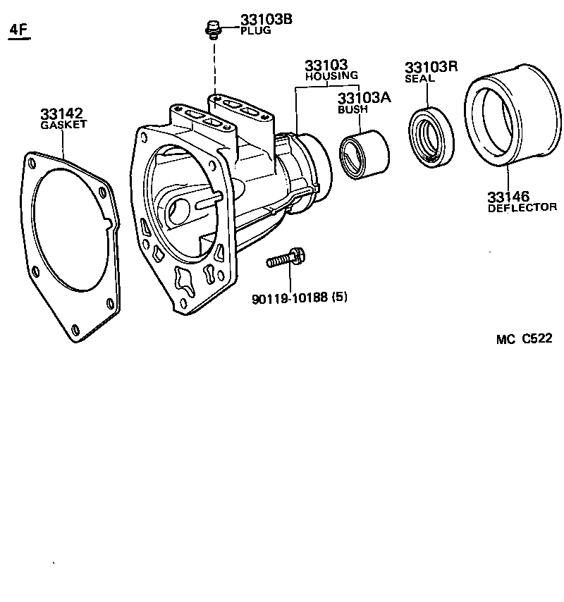  TOYOACE DYNA |  EXTENSION HOUSING MTM