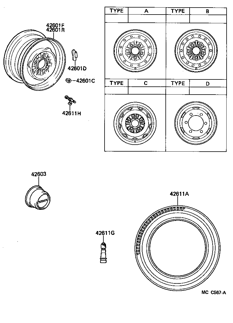  HIACE TRUCK |  DISC WHEEL WHEEL CAP