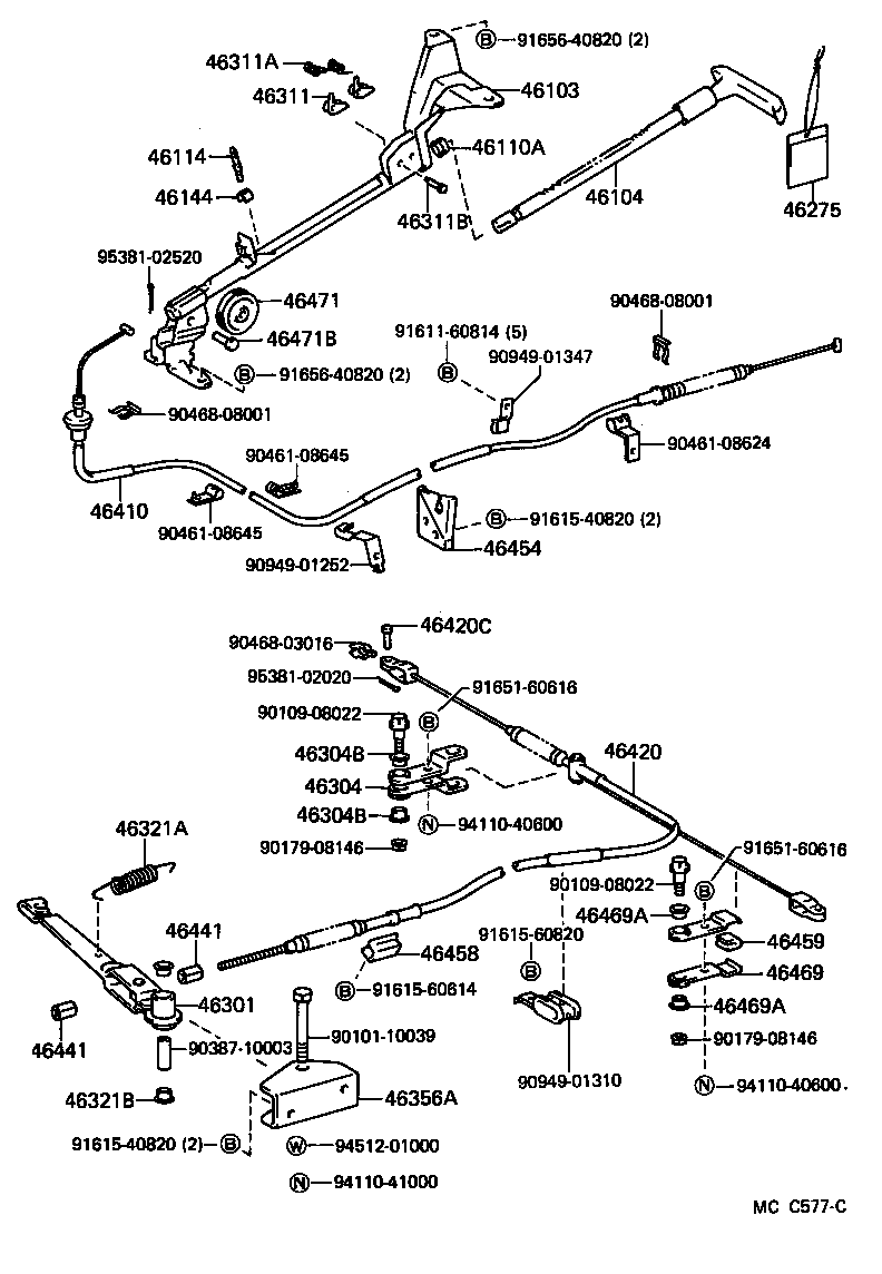 HIACE TRUCK |  PARKING BRAKE CABLE