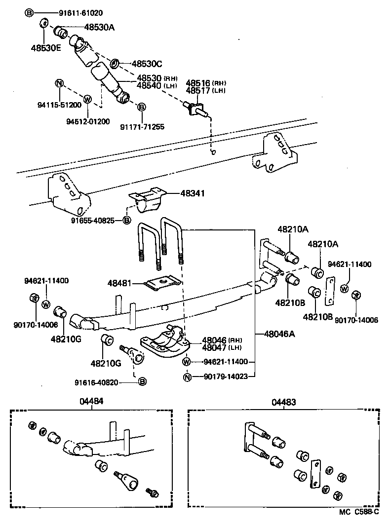  HIACE TRUCK |  REAR SPRING SHOCK ABSORBER