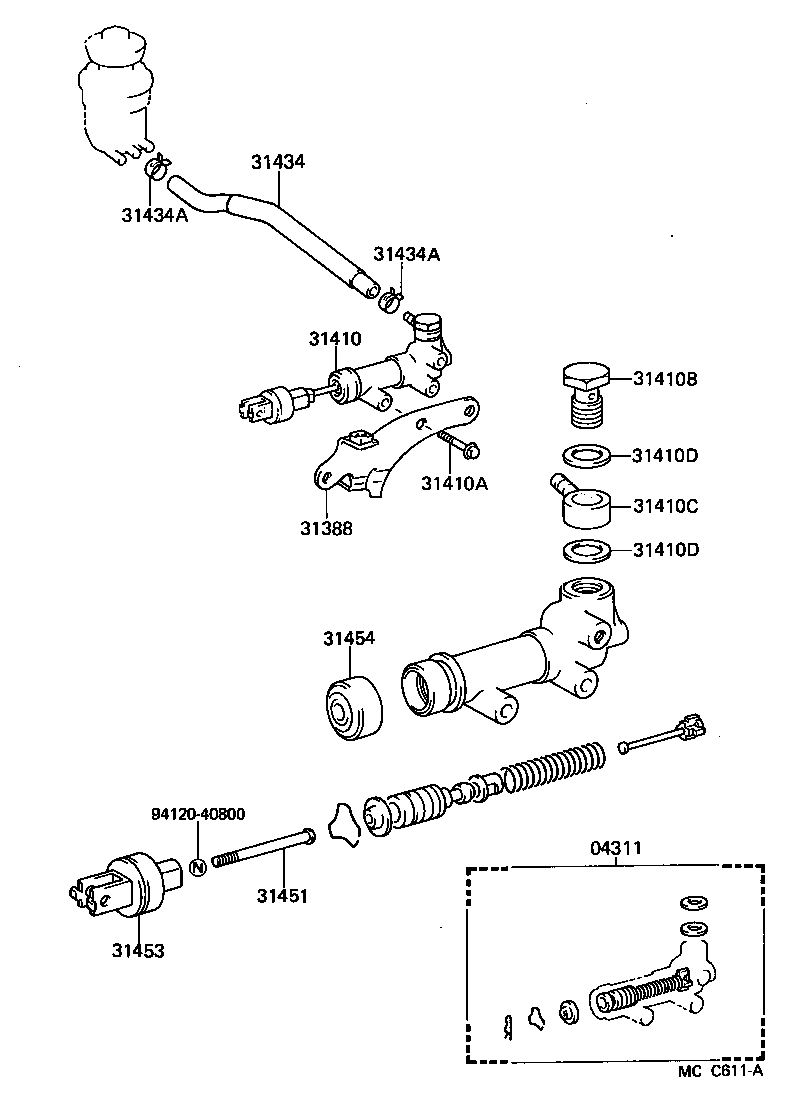  TOYOACE DYNA |  CLUTCH MASTER CYLINDER