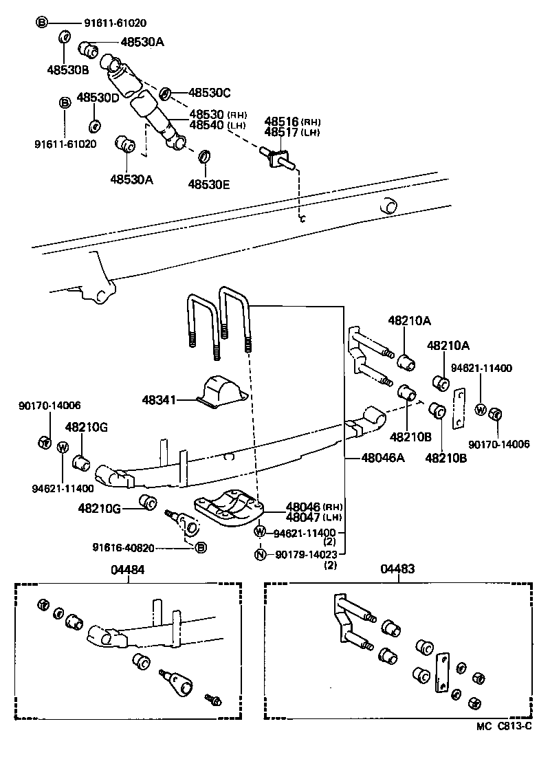  HIACE TRUCK |  REAR SPRING SHOCK ABSORBER