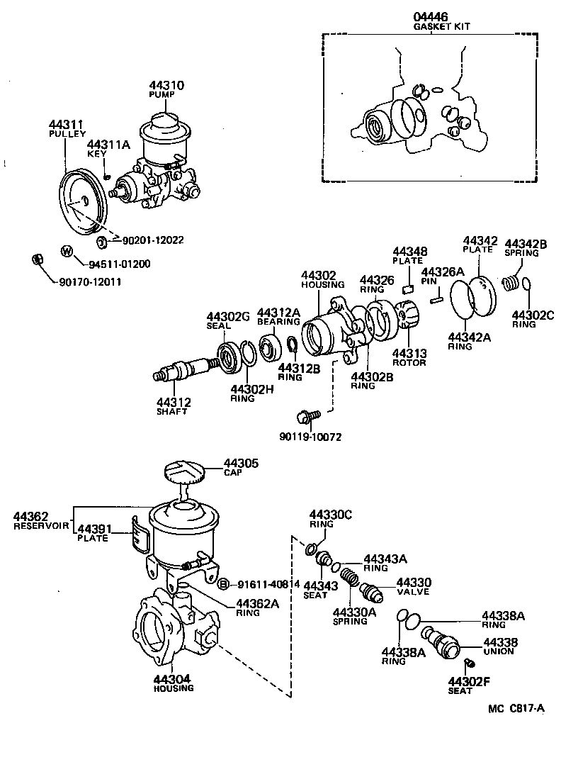  HIACE TRUCK |  VANE PUMP RESERVOIR POWER STEERING