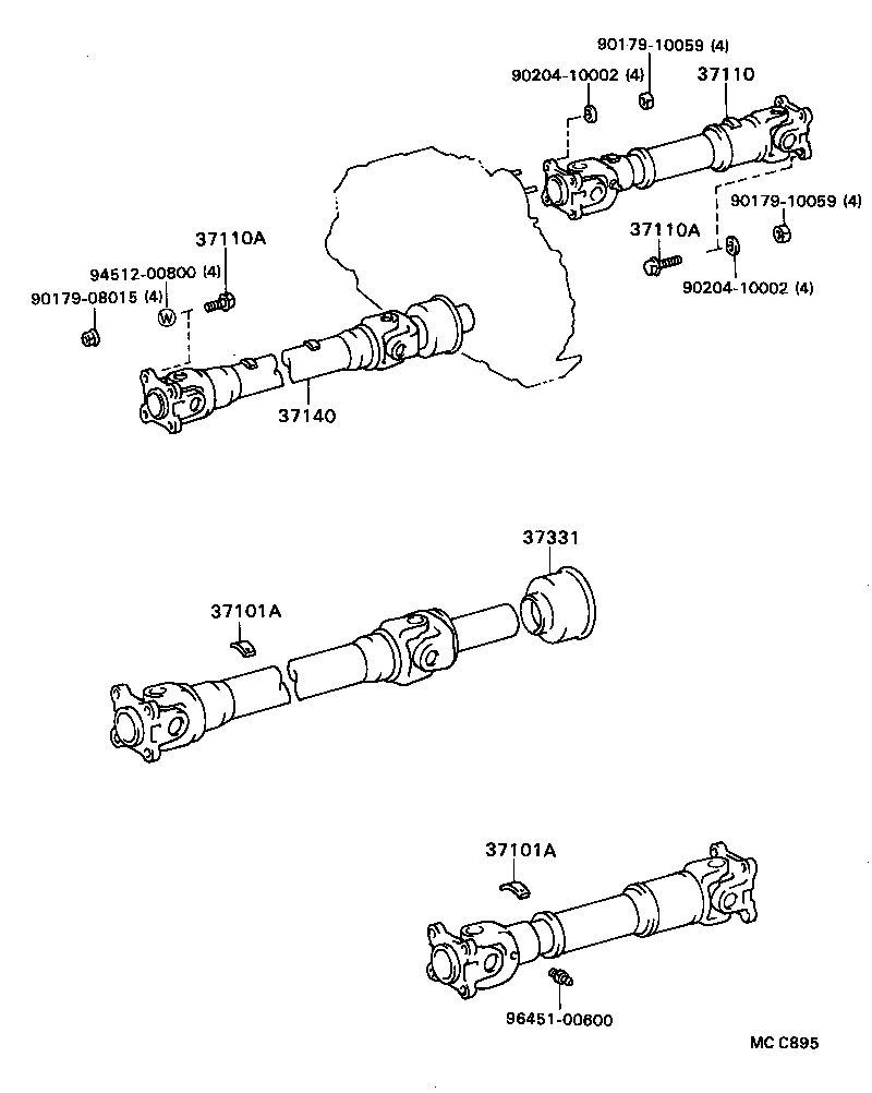  TOWN MASTERACE V WG |  PROPELLER SHAFT UNIVERSAL JOINT