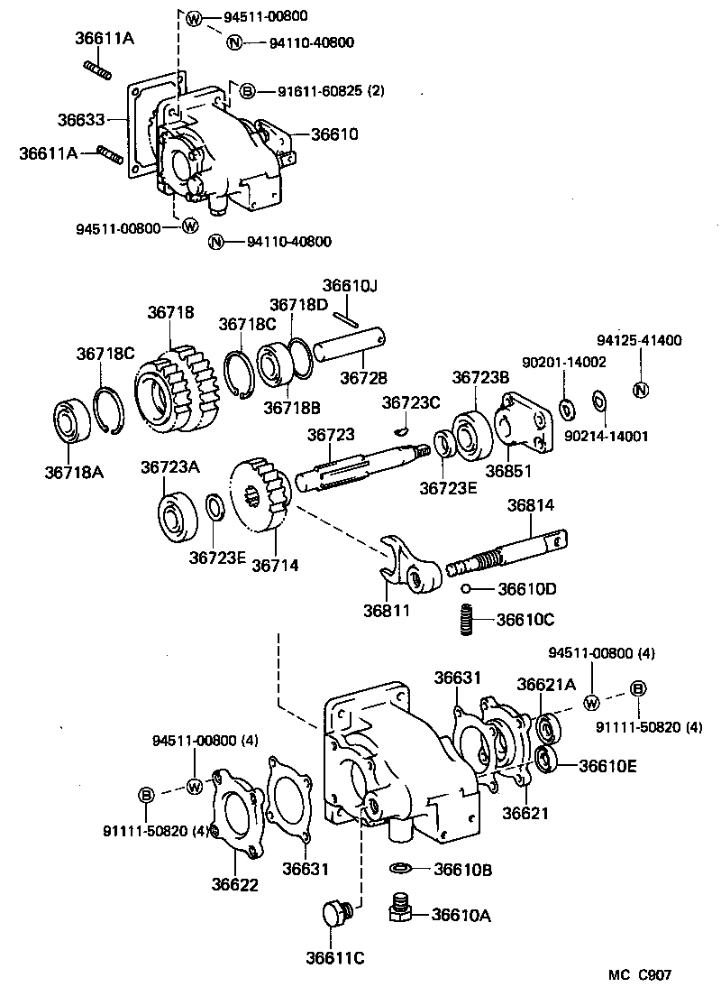  TOYOACE DYNA |  POWER TAKE OFF CASE GEAR