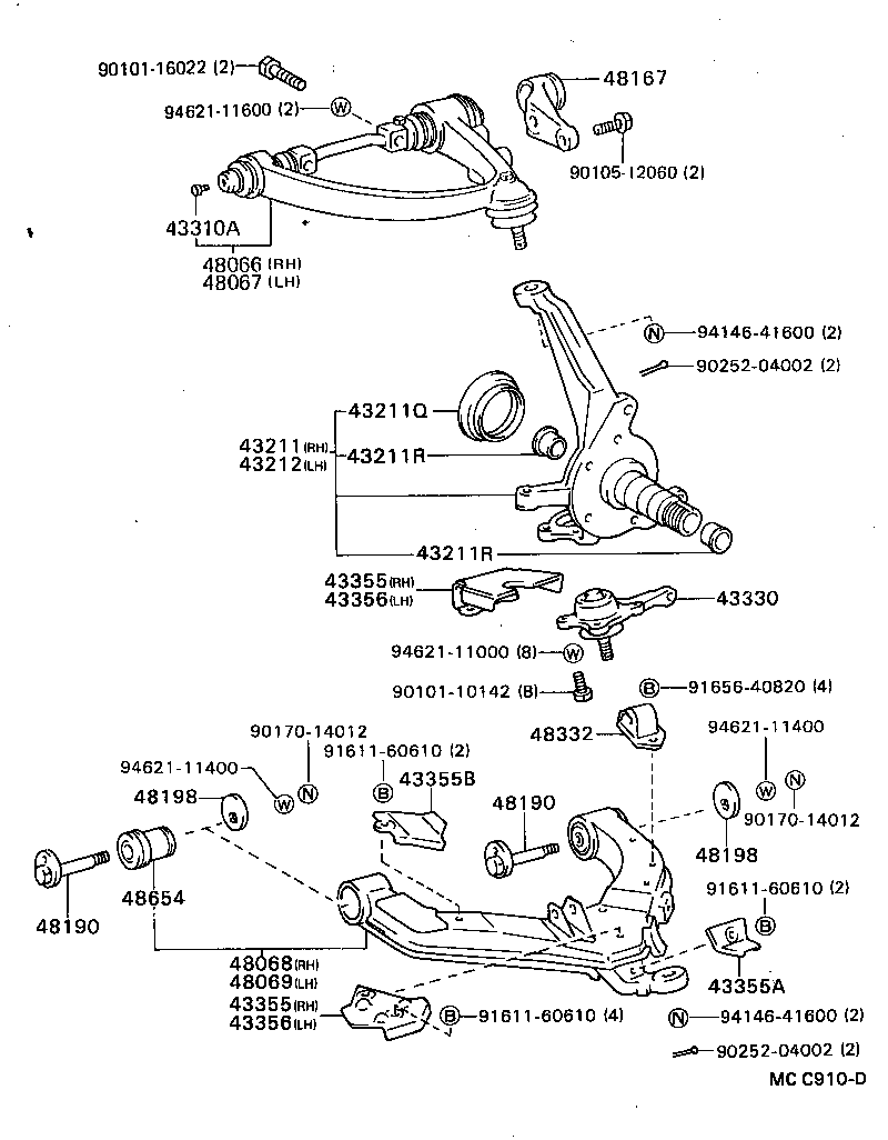  TOWN MASTERACE V WG |  FRONT AXLE ARM STEERING KNUCKLE