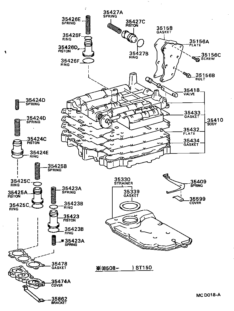  CARINA FF |  VALVE BODY OIL STRAINER ATM