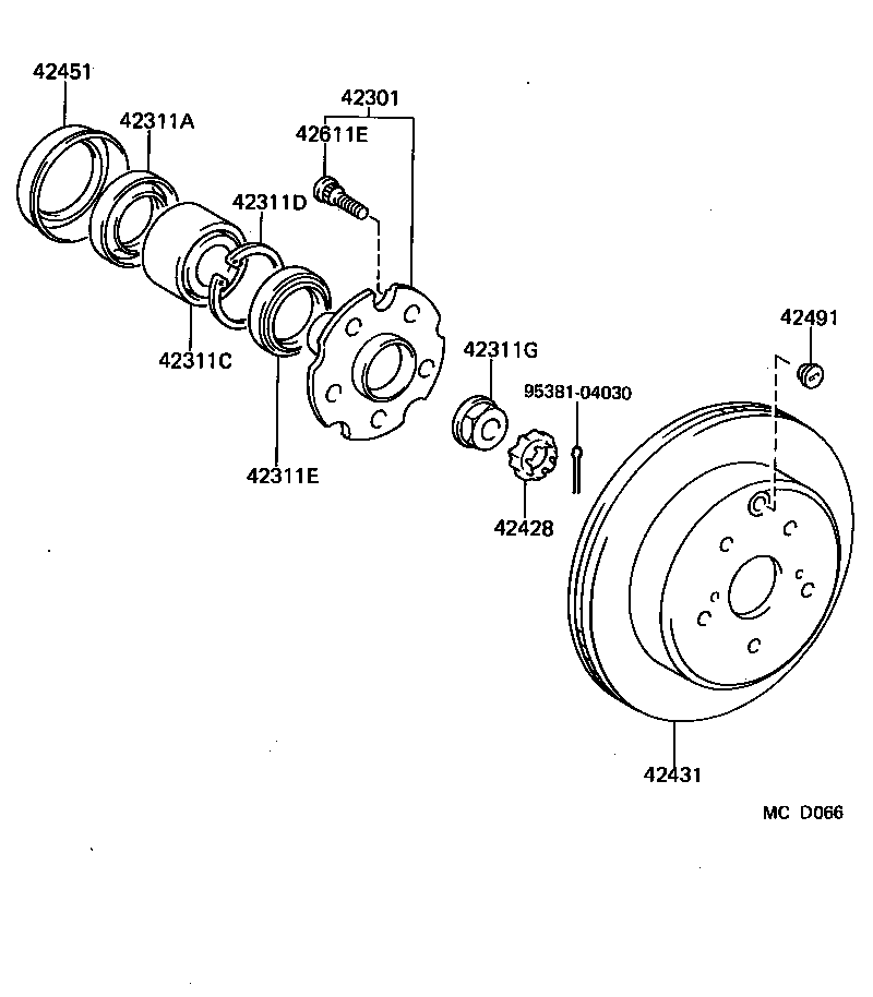  SOARER |  REAR AXLE SHAFT HUB