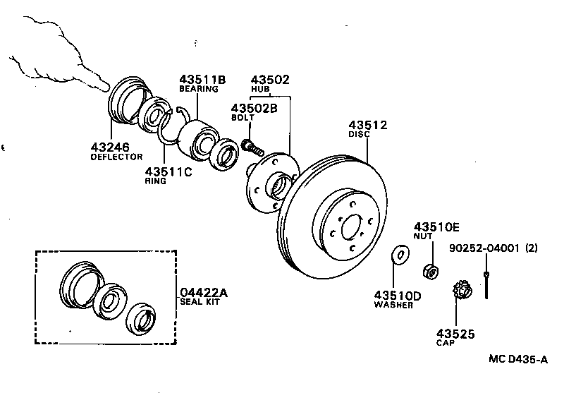  CARINA FF |  FRONT AXLE HUB