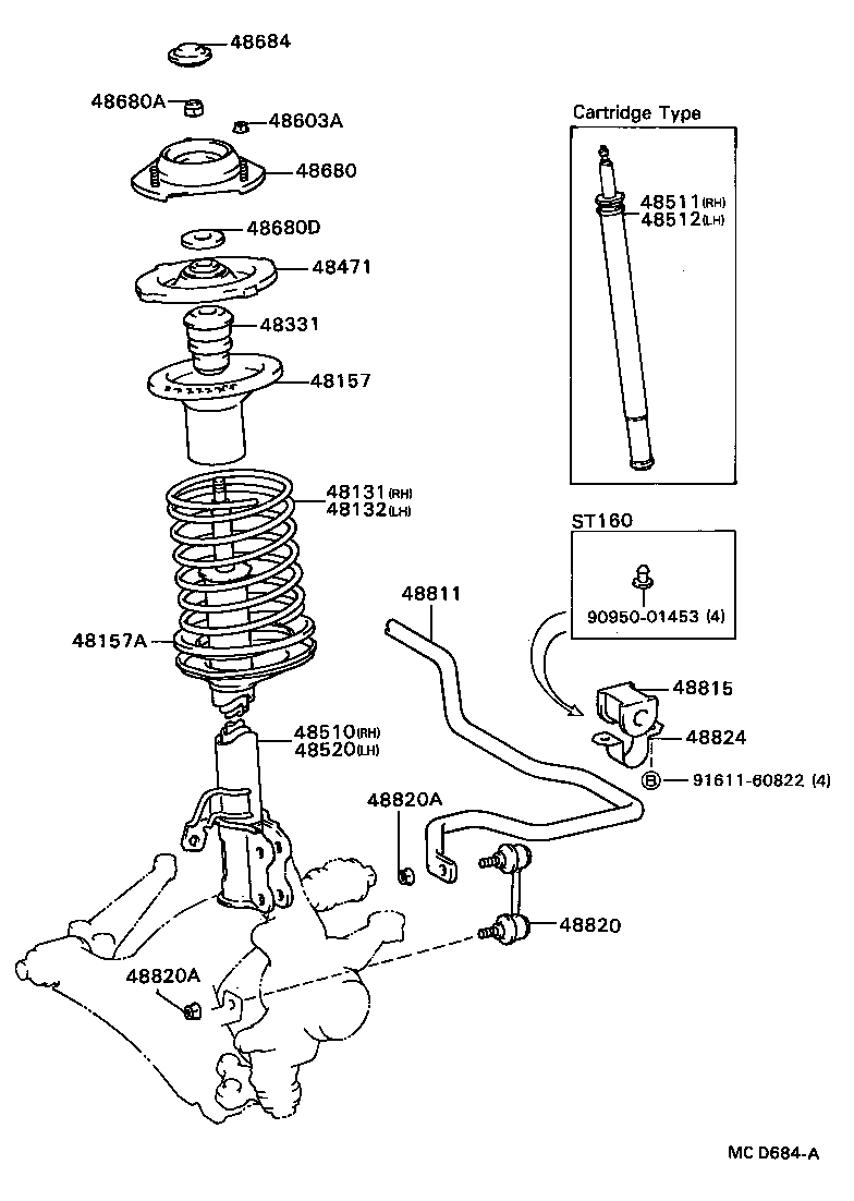  CELICA |  FRONT SPRING SHOCK ABSORBER