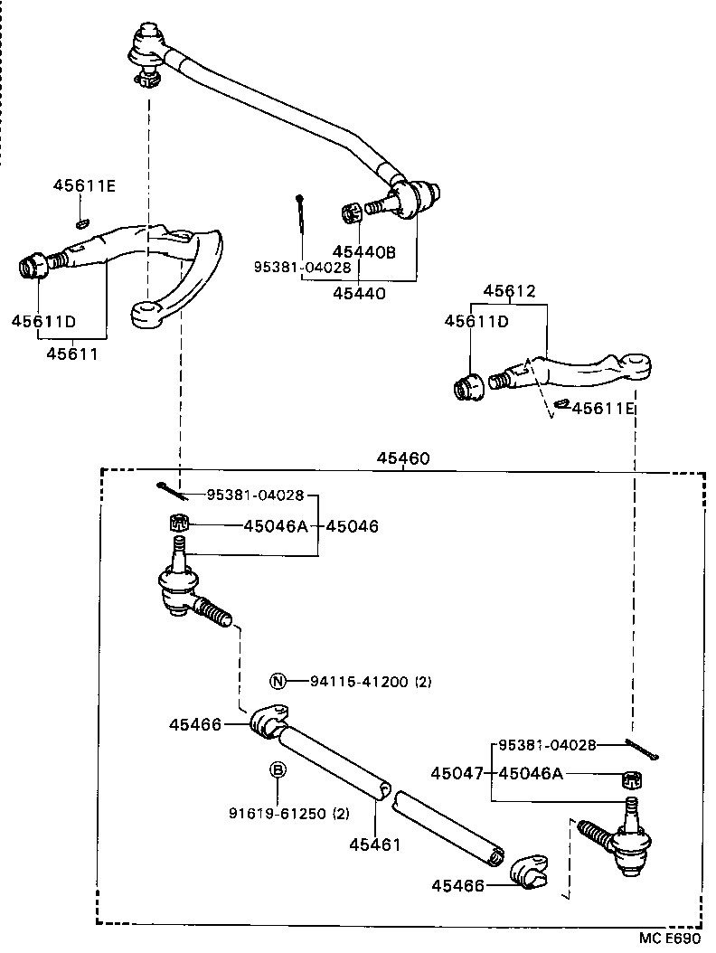  DYNA TOYOACE |  FRONT STEERING GEAR LINK