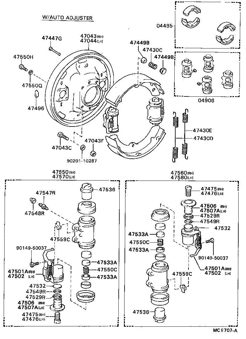  DYNA TOYOACE |  REAR DRUM BRAKE WHEEL CYLINDER BACKING PLATE